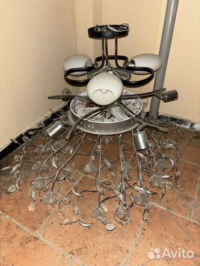 Люстра хрустальная бу