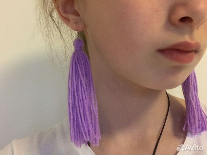 Серьги кисточки