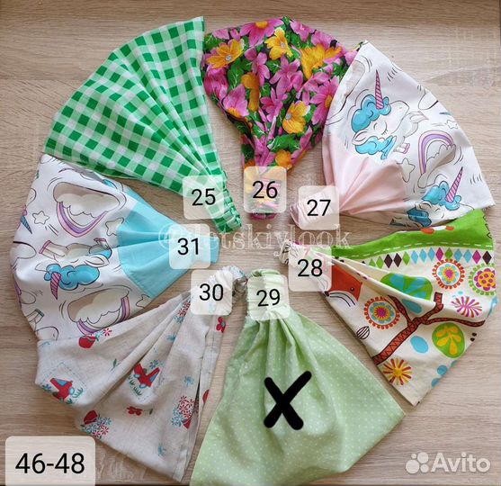 Косынки на резинке хлопковые для девочек