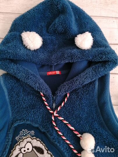 Жилетка плюшевая жилет Pelican для девочки 146