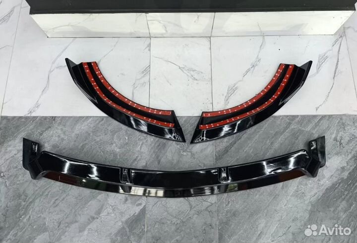 Сплиттер переднего бампера Mercedes W213 Brabus