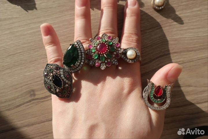 Ювелирные украшения из серебра, наборы. Турция