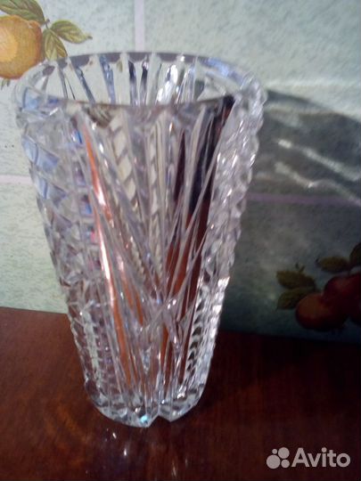 Хрустальная ваза для цветов винтаж высота-17см