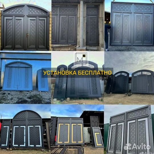 Ворота с элементами ковки на заказ