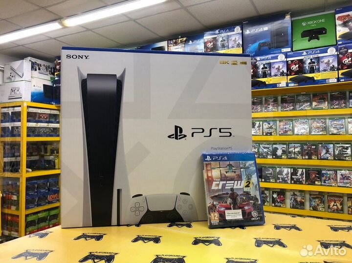 Новая PS5 3 Ревизия + The Crew 2 PS4 Новый диск