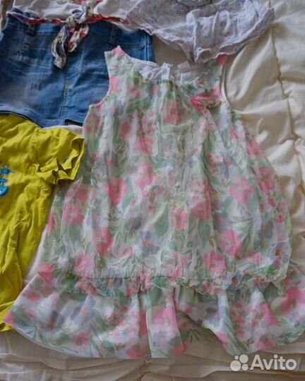 Пакет вещей для девочки на лето р. 98-110