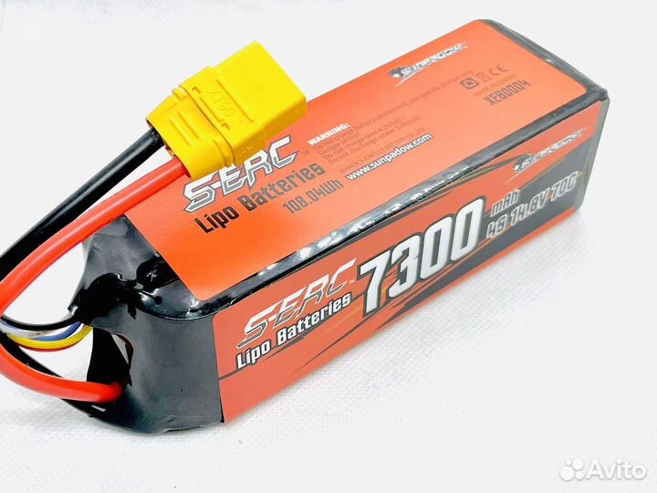 Аккумулятор Lipo li-po 4s 14,8v 7300mah 70C Новые