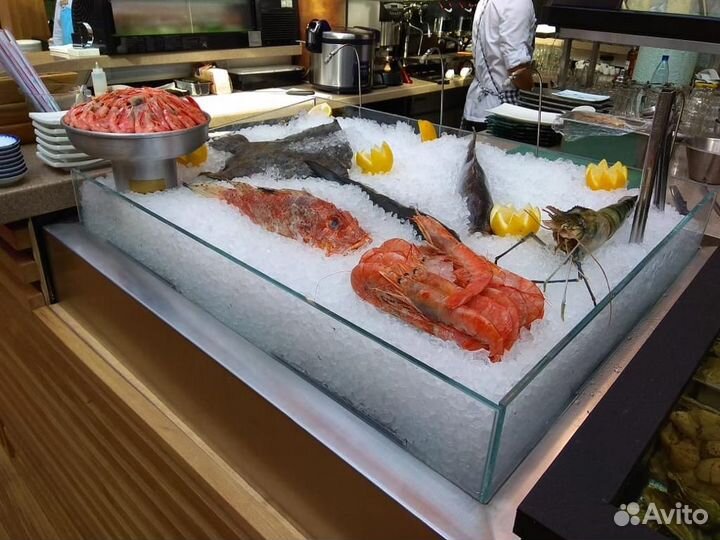 Витрина для охлажденной рыбы
