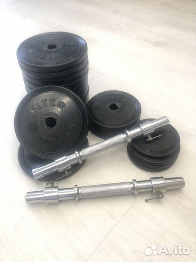 Гантели разборные обрезиненные InterAtletika б/у