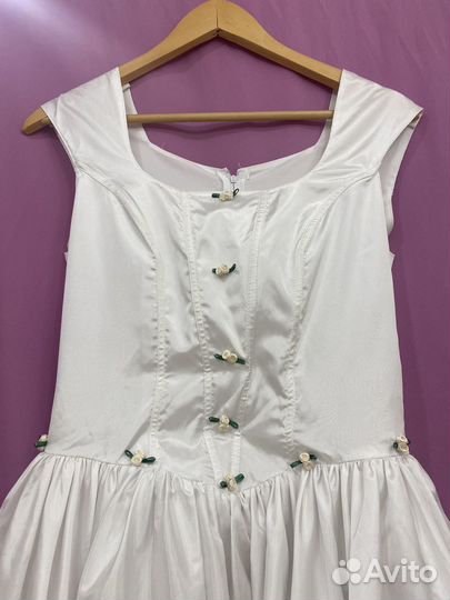 Свадебное платье 44 46 бу