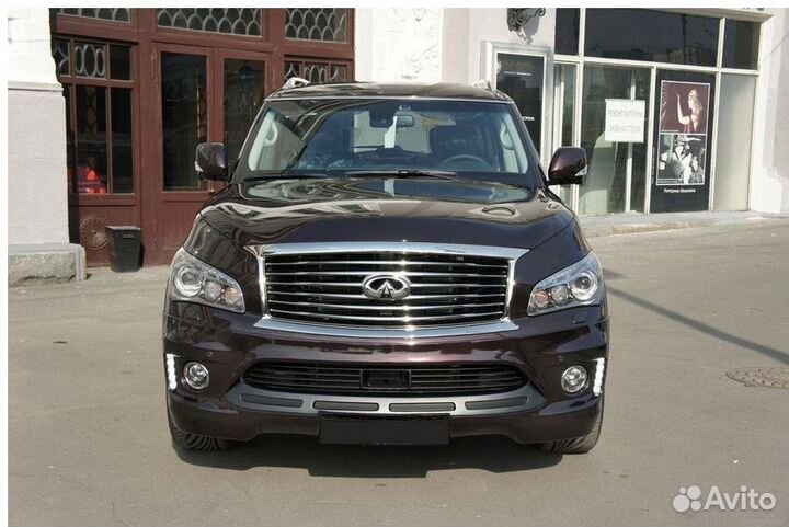 Накладка на передний бампер SportLine QX56 QX80