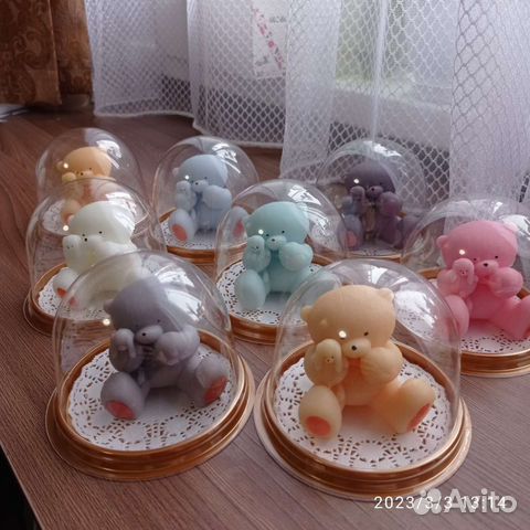 Мыло ручной работы Мишка в куполе. Есть в наличии