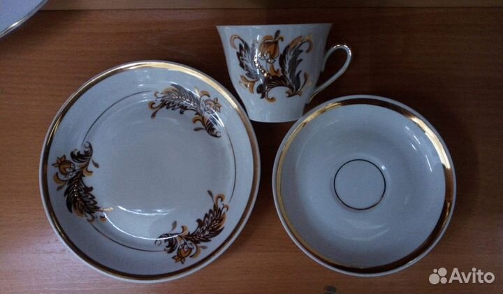 Костяной фарфор сервиз кофейный Рига до 80х годов