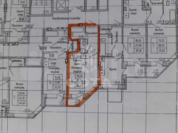 Квартира-студия, 24,4 м², 2/20 эт.