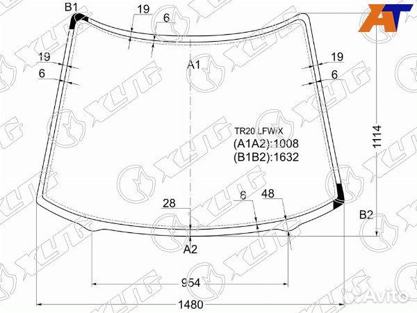 Стекло лобовое toyota estima