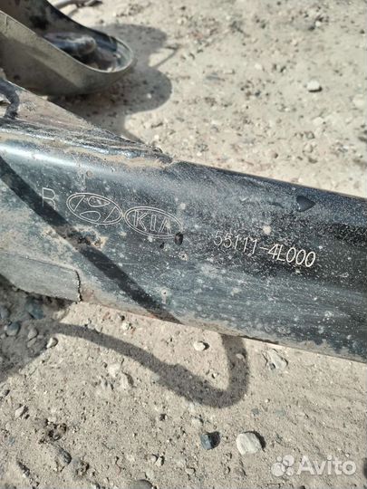 Задняя балка Рио 3 солярис1 глушитель