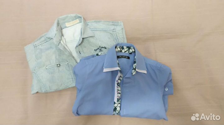 Рубашка на мальчика, для школы, рост 128-134