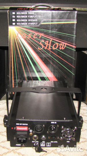 Лазер US N400 GR-140 LED светомузыка микрофон DMX