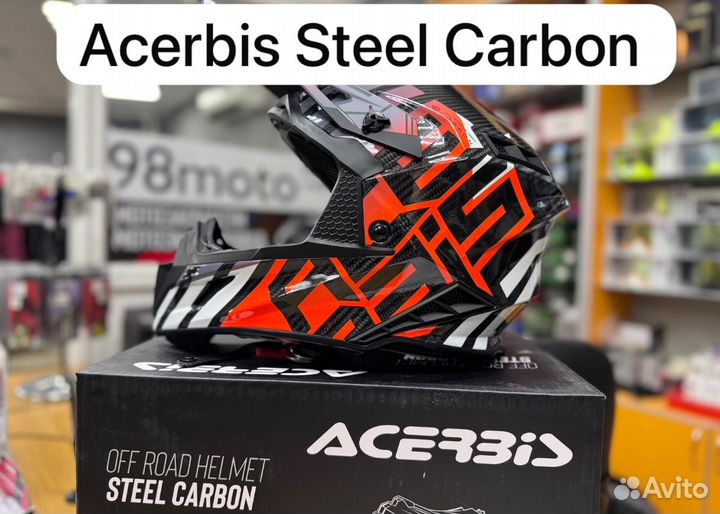 Acerbis Steel Carbon Шлем для мотокросса (L 59-60)