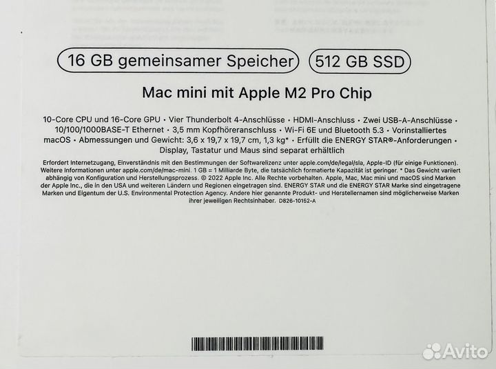 Mac mini M2 Pro 16/512 новый EU