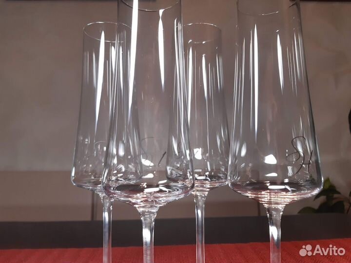 Бокалы хрустальн. Чехия шамп. Astoria Stenova Home