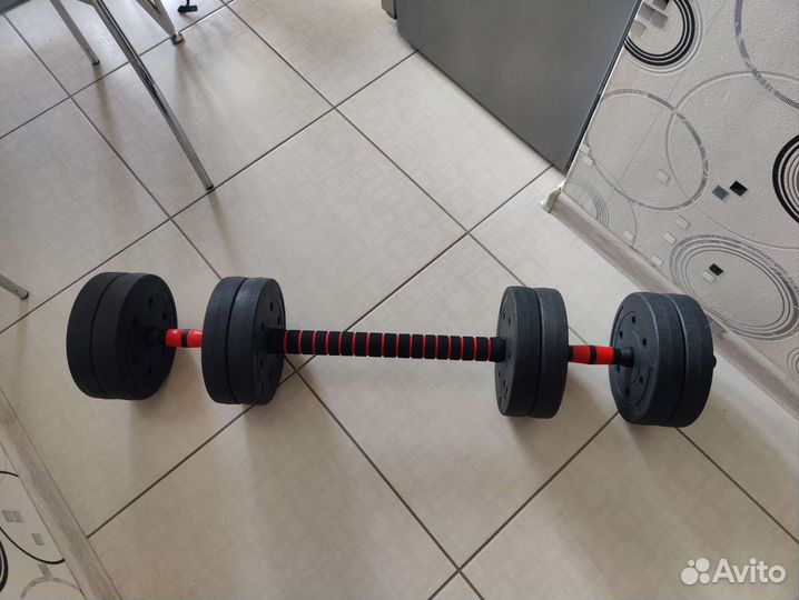 Гантели 25 кг новые(2 шт по 12 кг+гриф для штанги)