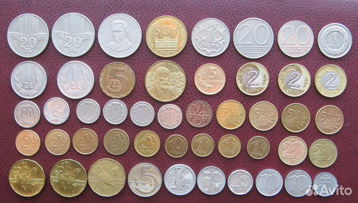 Монеты Польши, Чехословакии и Чехии