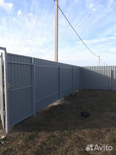 Заборы из профнастила забор сетка установка ворот
