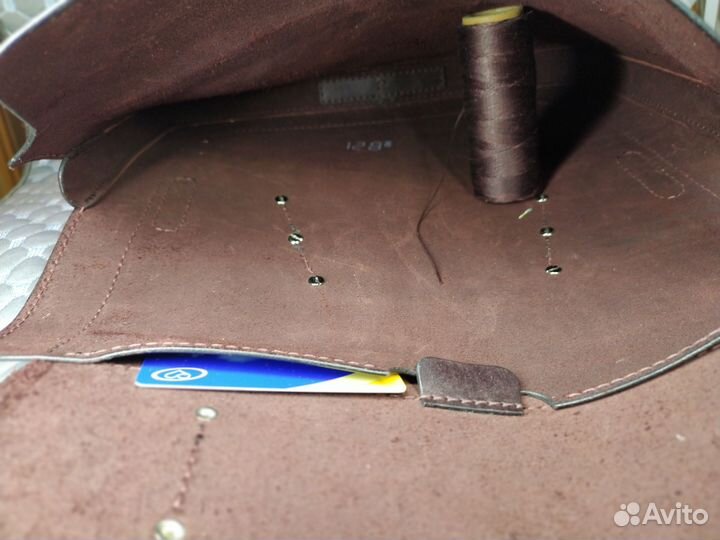 Мужской кожаный портфель новый