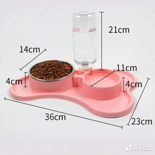 Миска для кошек и собак с поилкой