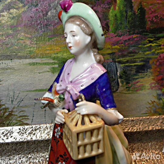 Статуэтка.Samson.Chelsea-Derby.Девушка.Фарфор