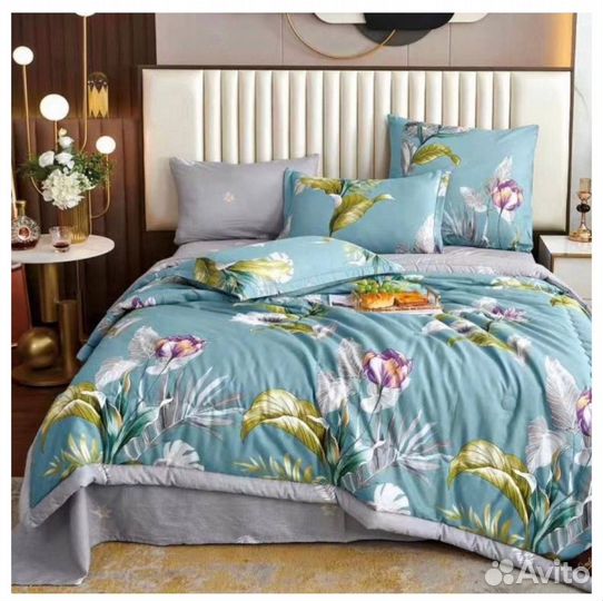 Евро, с готовым одеялом, сатин,100 хлопок