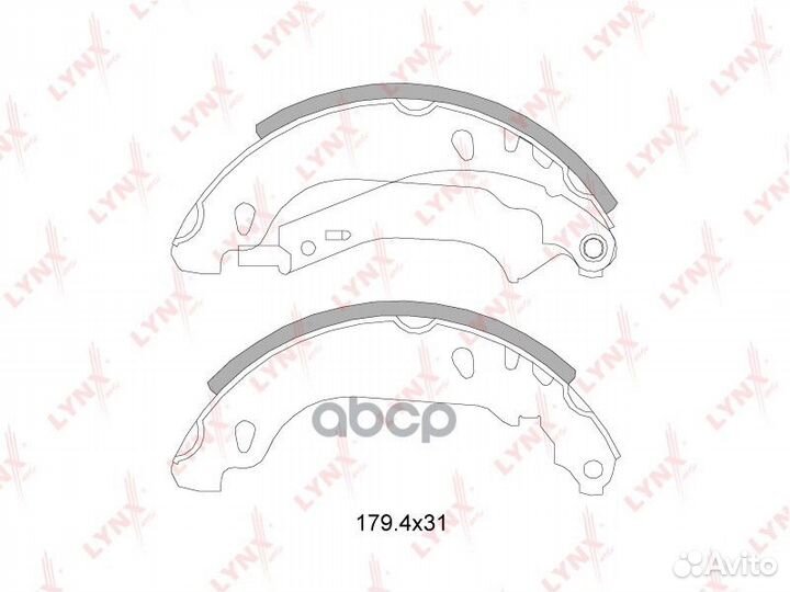 Колодки тормозные барабанные зад BS6101 LYN