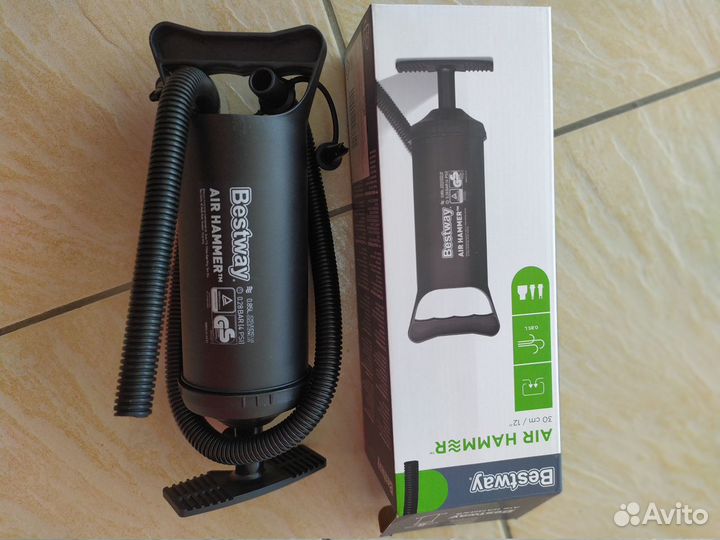 Насос ручной 30см 0.85л/цикл, шланг с 3 насадками