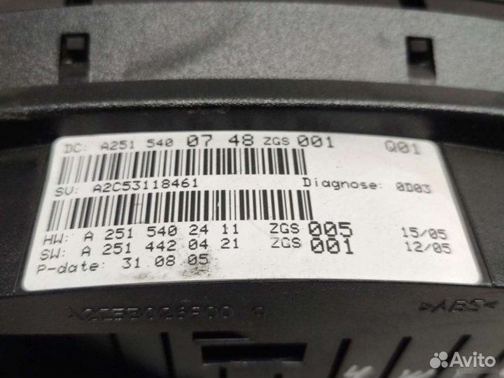 Щиток приборов Mercedes M W164