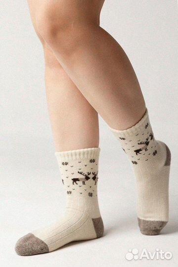 Теплые носки из Монголии с оленями