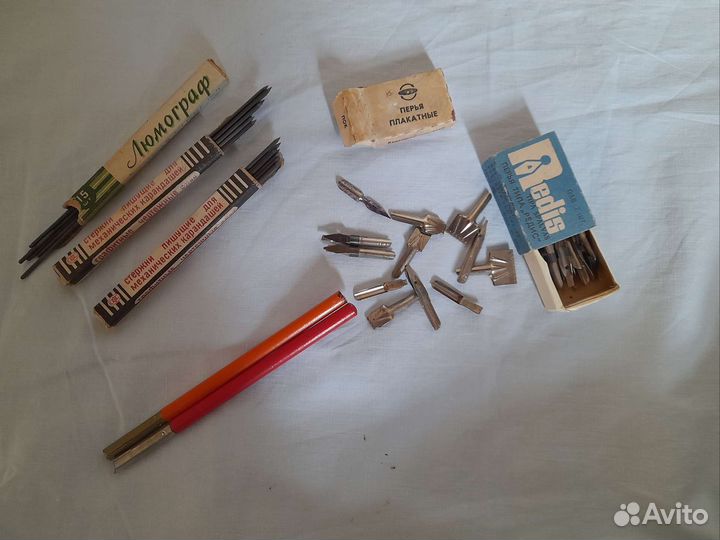 Перья плакатные, стержни для карандашей