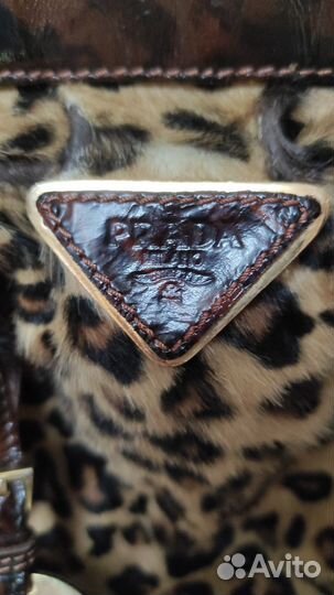 Сумка prada винтаж натуральная кожа