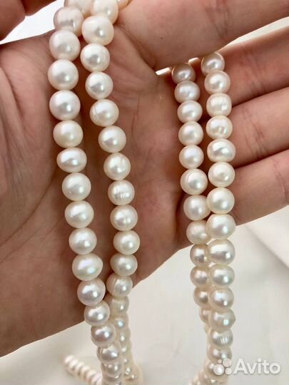 Натуральный жемчуг в бусинах
