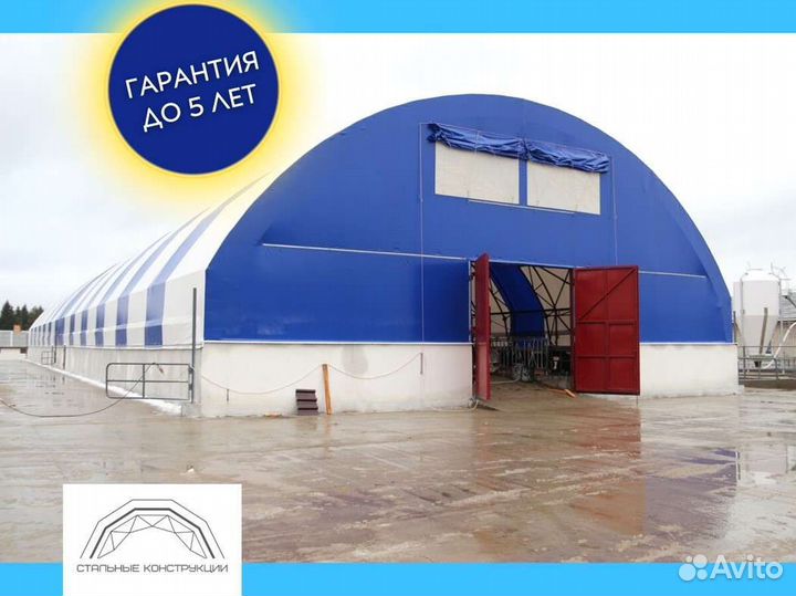 Ангар 18х50м. / Ангар под технику Тентовых ангаров