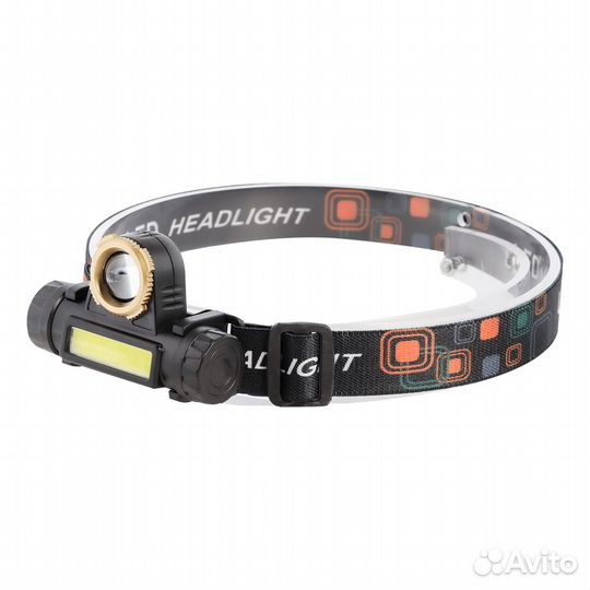 Аккумуляторный налобный фонарь 3 Вт LED+ 3 Вт COB