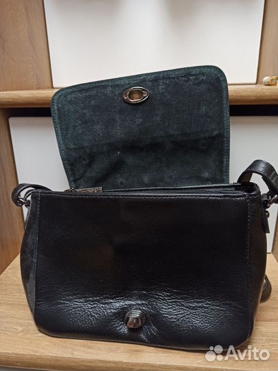 Сумка женская натуральная кожа бу через плечо
