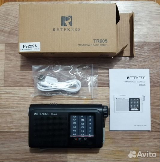 Портативный радиоприемник retekess tr605