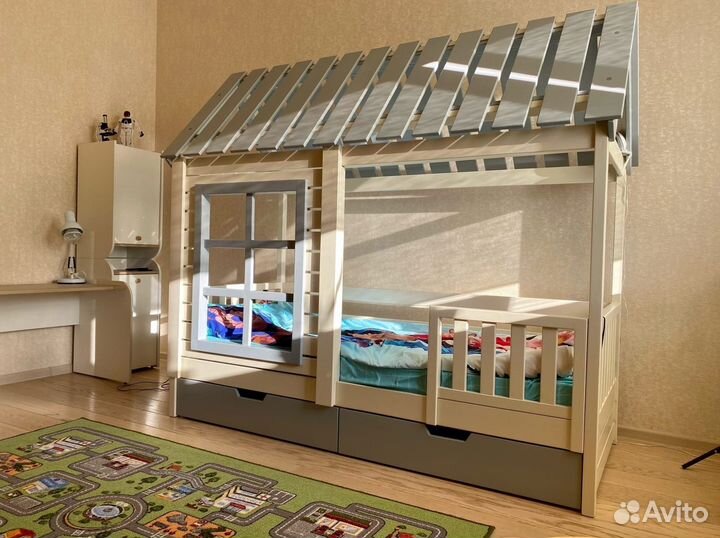 Кровать-домик чердак для детей