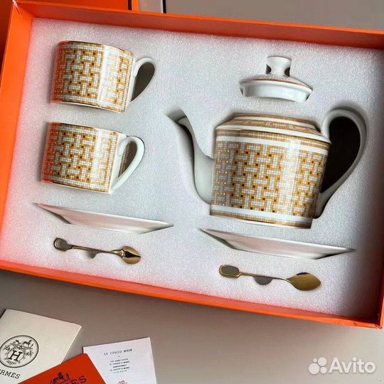 Чайный набор из фарфора от hermes