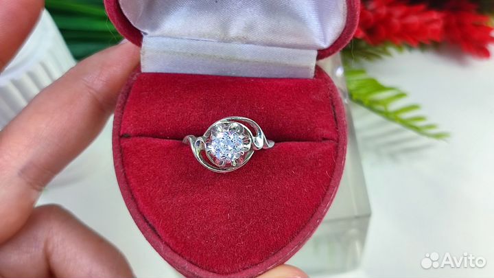 Винтаж кольцо хрусталь Додо 17,5 р-р s925
