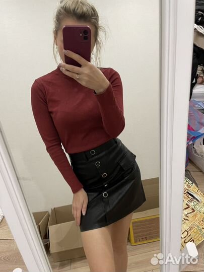 Кожаная юбка