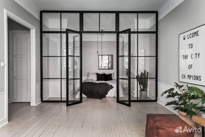 Перегородки и двери в стиле лофт