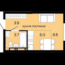 Квартира-студия, 21,5 м², 5/23 эт.