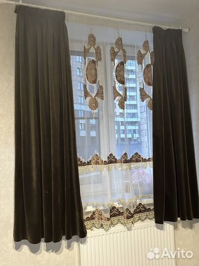 Ткань бархат, шторы, тюль